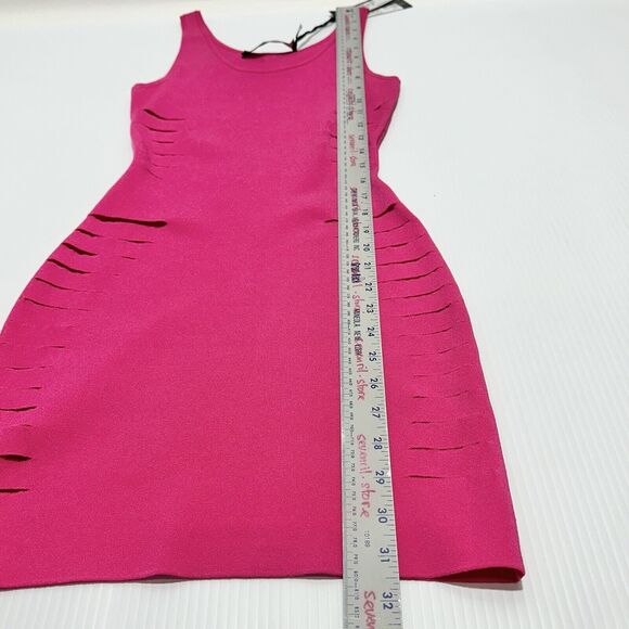 NWT$2,025 Versace Runway Cut Out Stretch Jersey Mini Dress Pink IT 38/US 2 - Picture 15 of 16